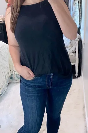 EILEEN FISHER black organic linen top size xsmall oversized thumbnail 1