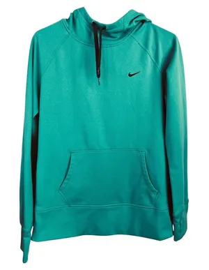 Nike Therma-FIT Women's Teal Green Fleece Pullover Hoodie - Size Medium thumbnail 1