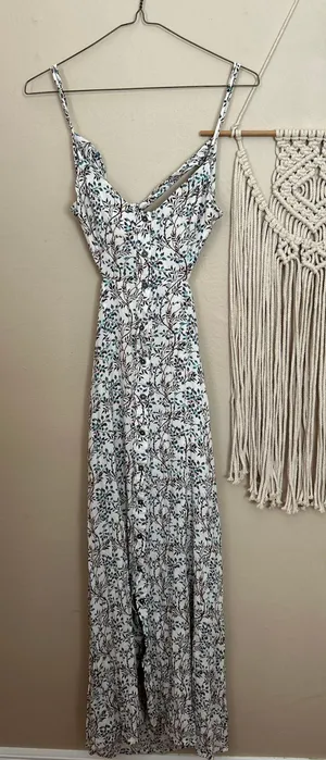Hommage Maxi cut out botanical flower dress thumbnail 2