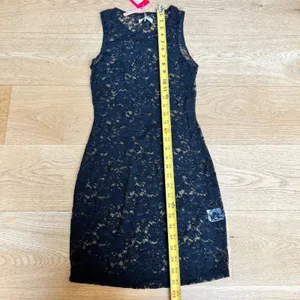 Beginning Boutique Aneira Lace Tank Mini Dress in Black thumbnail 2