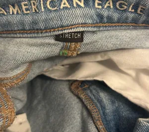American Eagle Stretch Distressed Mom Jeans thumbnail 7