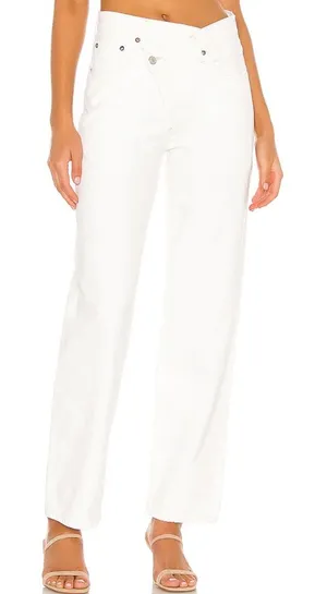 Agolde Criss Cross Wide Leg Denim Jeans 32 thumbnail 1