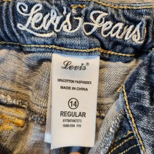Levis‎ Jeans Womens 14 (Fits 25x28) Medium Wash Stretch Low Rise Straight Leg thumbnail 10