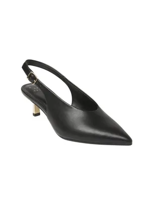 A New Day Womens Samantha Heels Slingback Faux Leather 94462815 Black 9M thumbnail 10