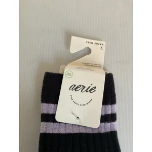 Aerie Stripe Crew Socks Women's One Size Soft Cozy Casual Colorful New thumbnail 4