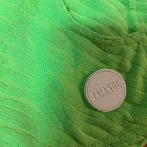 Triangl Green Swim Zebra Terry Cloth Preppy Beach Festival Resortwear Shorts S thumbnail 2