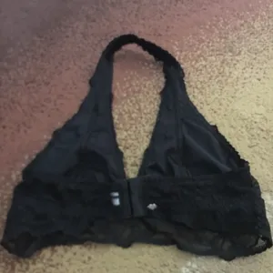 PINK - Victoria's Secret Black lace halter top never worn thumbnail 3