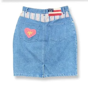 Vintage '90s NEW DEADSTOCK‎ Cambridge Country Store patriotic skirt size 8 thumbnail 4