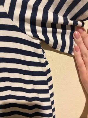 Tuckernuck Pomander Place Zoe White Navy Blue Stripe Mini T-Shirt Dress Small thumbnail 8