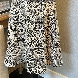 Anthropologie Ett:Twa Valery Jacquard Floral Knit Flared Mini Dress Size XL thumbnail 6