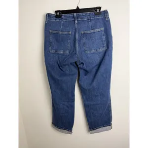 Old Navy OG Loose Tapered High Rise Denim Jeans Size 10 Blue Dark Stretch Pocket thumbnail 4