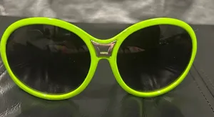 Lime Green Oversized Sunglasses thumbnail 1