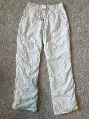 Lululemon White Track Pants  thumbnail 1
