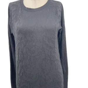 Lululemon Rest Less Pullover Long Sleeve Textured‎ Black Size 10 thumbnail 3