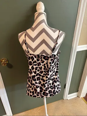 torrid Leopard Print Cami - Black & Cream thumbnail 2