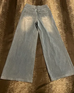 Womens small Halara Flex High Waisted Pockets Baggy Wide Leg Washed Casual Jean thumbnail 3