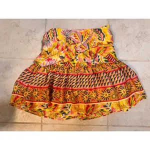 Dress Forum‎ Los Angeles Tropical Floral Mini Skirt Yellow Orange Small FT10756 thumbnail 2