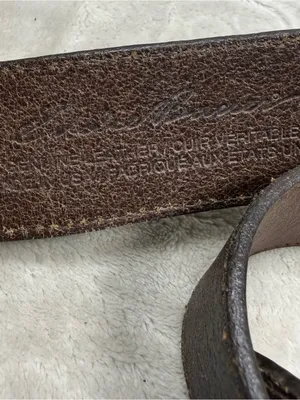 VTG Eddie Bauer Brown Leather Belt with Silver Buckle SZ:L thumbnail 7