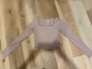 Long sleeve hollister top pink thumbnail 2