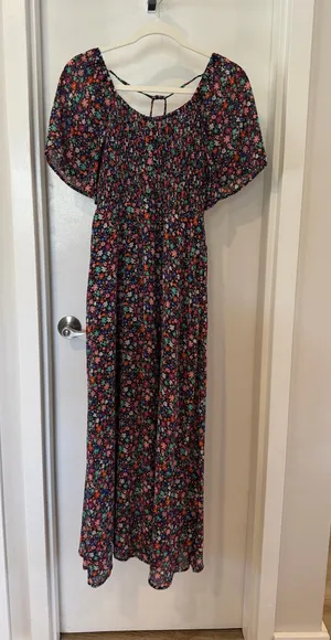Dokotoo Black Floral Dress thumbnail 1