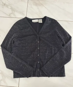 Vintage Sparkly Cardigan Black Size L thumbnail 1