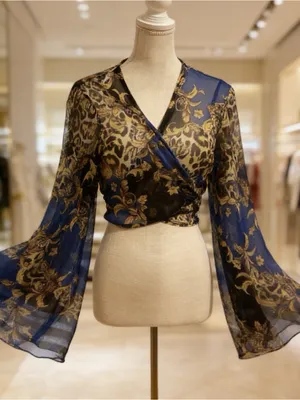 Jasmine Mesh Wrap Top thumbnail 1