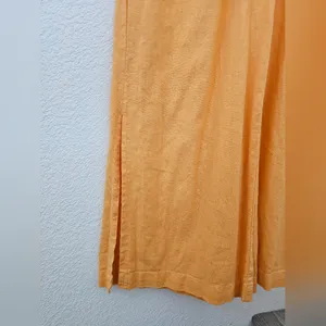 Ban.Jara Marigold Linen Blend Wide Leg Twist Front Pants - Size M thumbnail 4
