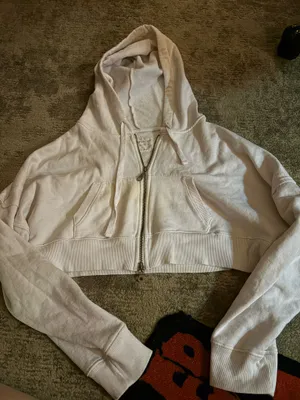 Cropped White Aeropostale Hoodie thumbnail 1