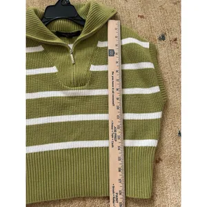 Marc New York Striped Quarter Zip Sweater Vest Size XS Chic Preppy Career thumbnail 9