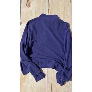 Victorias Secret Purple‎ Waffle Knit Quarter Zip Pullover Mock Neck XL thumbnail 7