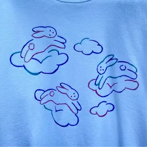 Vintage 90’s Bunny & Clouds Crewneck Sweatshirt thumbnail 2
