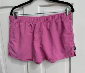 Patagonia Women's Barely Baggies Shorts featuring a 2.5-inch inseam pink large thumbnail 1