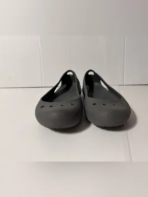 Crocs gray rubber slip on shoe women size 9 thumbnail 6