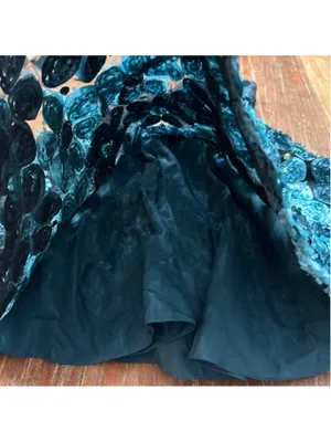 Blush Prom Teal Strapless Teacup Dress Size 12 thumbnail 6