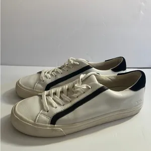 Madewell delia sidewalk low top white/black size 9 thumbnail 3