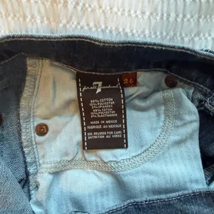 7 For All Mankind Indigo low rise Denim Shorts thumbnail 3