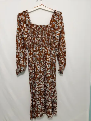 La Ligne x Target Floral Smocked Bodice Midi Dress XL thumbnail 3