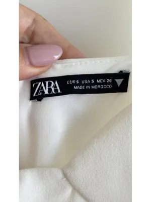 Zara White Ruched Corset Mini Dress Sweetheart Neck Bodycon Size S USA 4 thumbnail 3