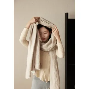 Ana Pure Linen Throw Multi-Purpose Scarf Boho Quiet Luxury‎ Minimalist Granola thumbnail 3