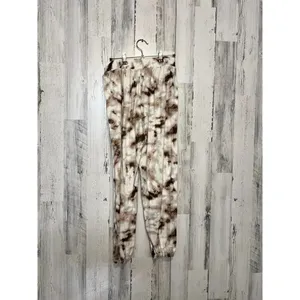 Dunnes Stores Tie Dye Lounge Set Size Small Brown Cream Sweatshirt Joggers Match thumbnail 6