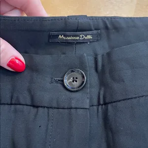 Massimo Dutti Black Buttoned Pants thumbnail 3