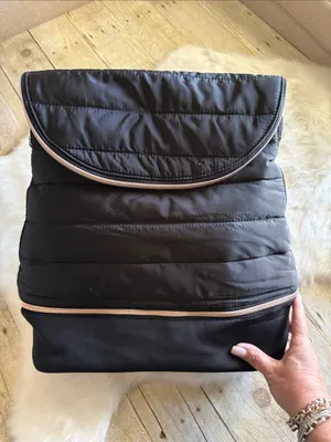 Stella & Dot ‘Crush It’ Black Quilted Backpack with Rose Gold Hardware NWOT thumbnail 3
