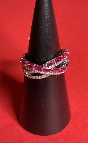 Bomb Party RBP7752 “Delight Me” Lab Created Ruby on Rhodium Size 9 Ring NWT thumbnail 1