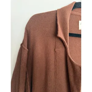 Free People We the Free Oversized Knit Cardigan Brown Women's Size Medium thumbnail 8