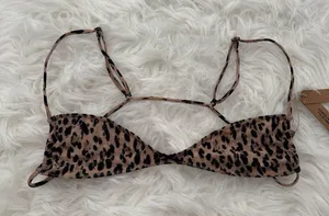 Skims Fits Everybody Micro Skimpy Bralette Sienna Jaguar Print Size Medium thumbnail 1