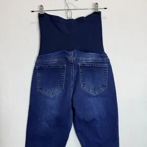 Haute Mama Maternity Skinny Jeans Womens Size S Blue Stretch Distressed Denim thumbnail 15