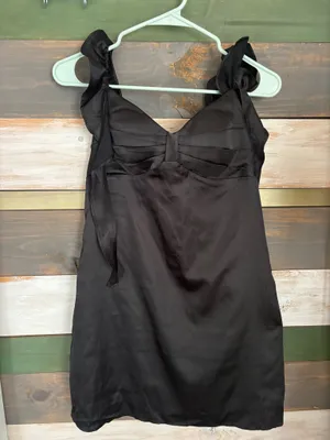Black Satin Amazon Dress thumbnail 2