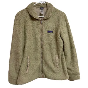 Patagonia Los Gatos Jacket Sherpa Beige Oatmeal Full Zip Size Large thumbnail 1
