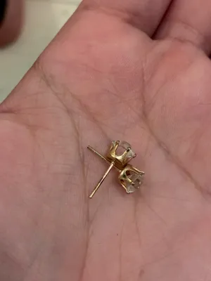 Brilliance Fine Jewelry Gold Stud Earrings thumbnail 3