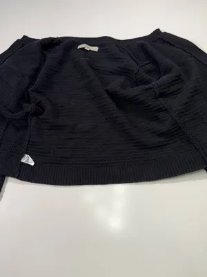 LOFT Black Button-Front Knit Cardigan Size Medium thumbnail 5